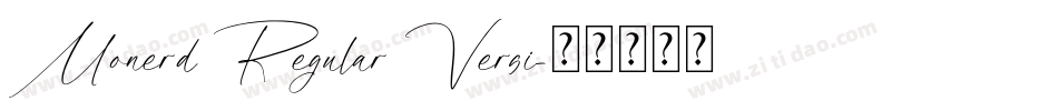 Monerd Regular Versi字体转换